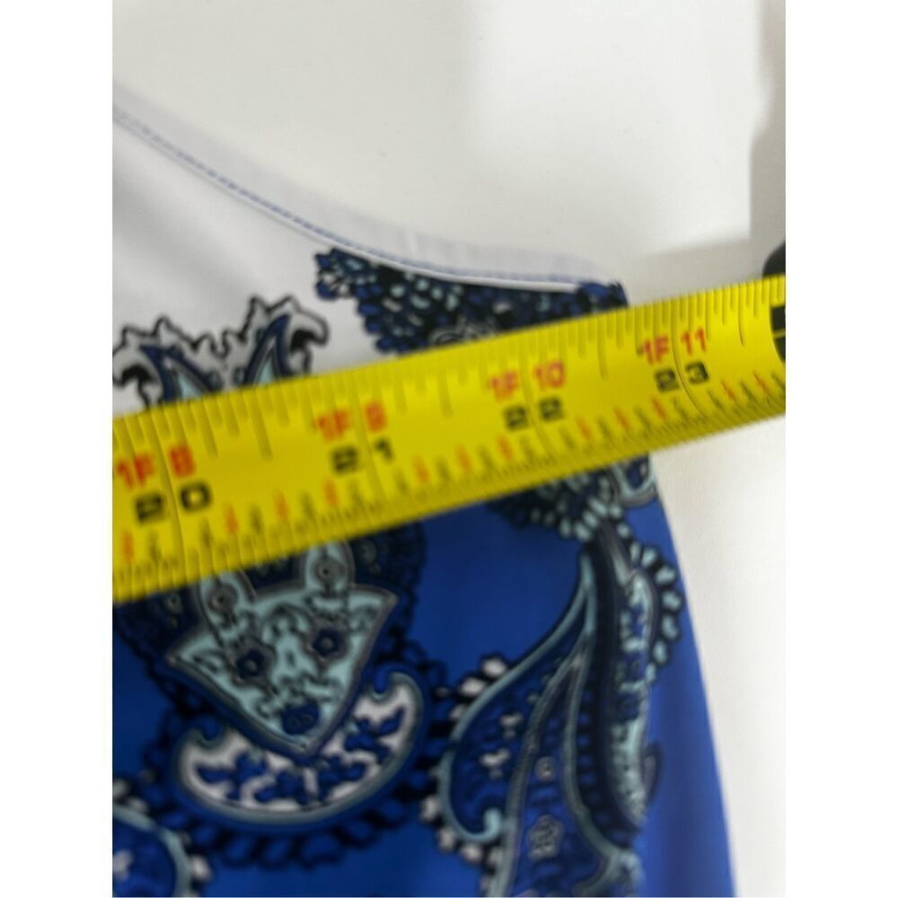 INC Womens Jumpsuit Black Blue Large L Striped Wide Leg Pockets See Description - Picture 13 of 16